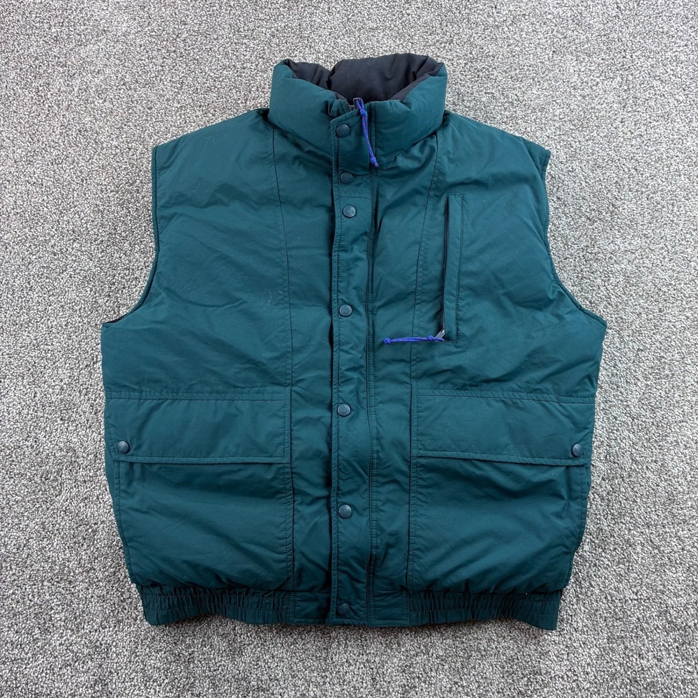 Vintage REI Puffer Vest Mens Large Emerald Green‎ Outdoor Gorpcore Down Fill